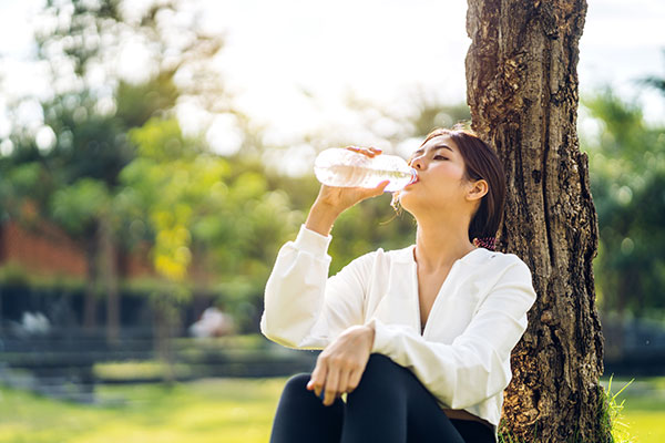 Tips for staying cool this summer - drink plenty of water